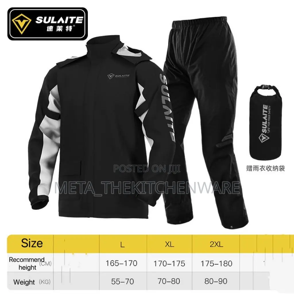 Reflective Waterproof Raincoat + Pants With Shoe Cover