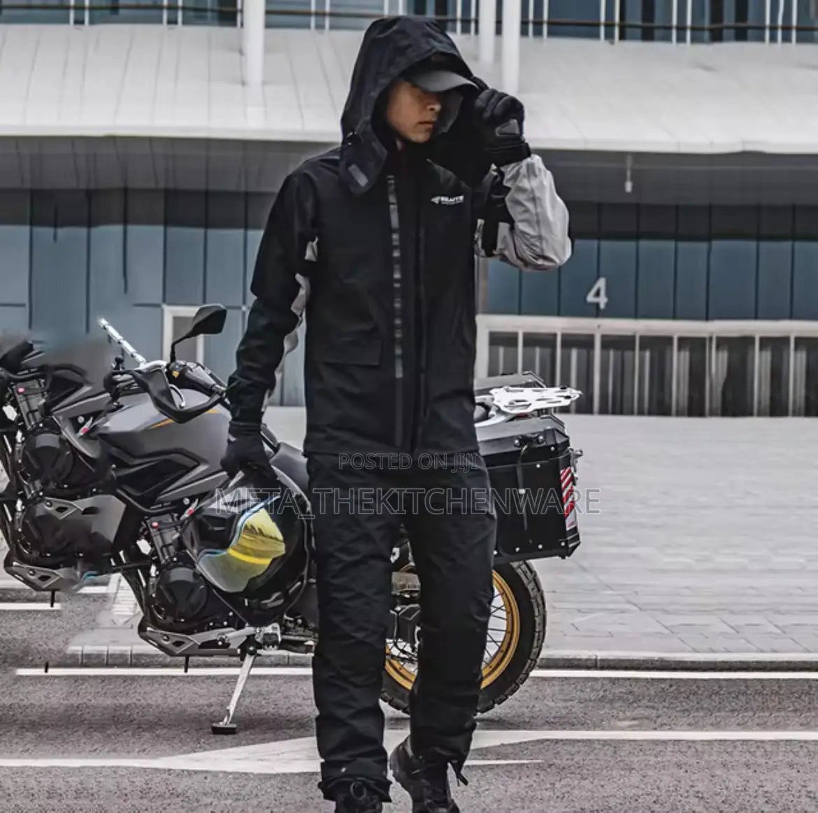 Reflective Waterproof Raincoat + Pants With Shoe Cover