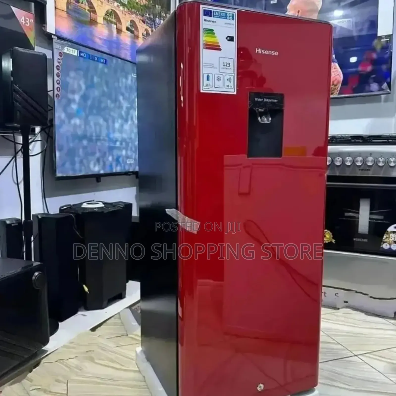 Hisense Fridge Lita 177L Red With Water Dispensor