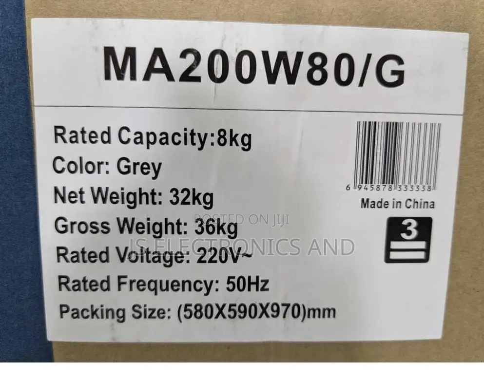 Midea Washing Machine Kilo 8 Automatic Top Loder