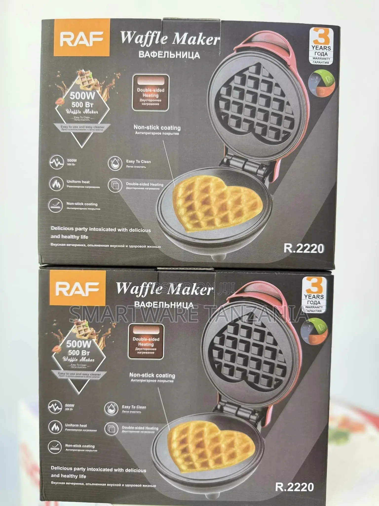 Grill Machine Waffle Maker Red Round Griddle Sandwich Eggs