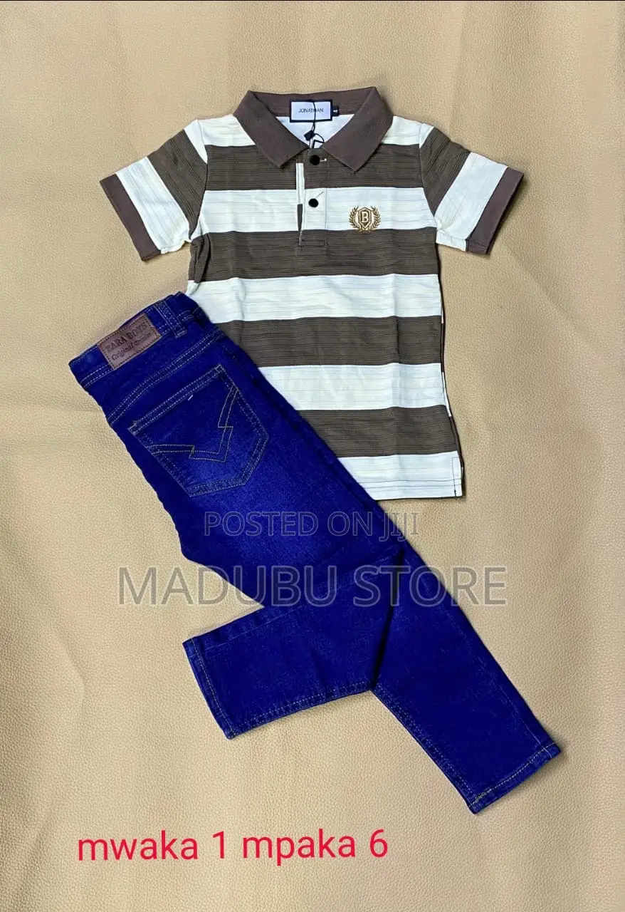 A Set of Children Jeans and T-Shirt