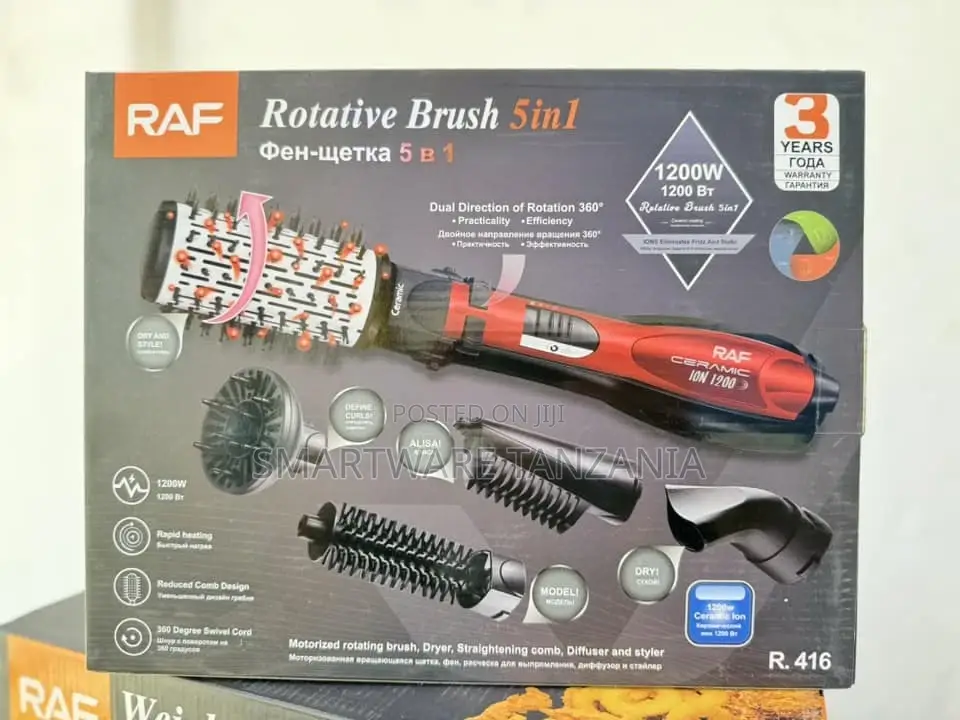 Hair Rotating Hot Air Blow Dry Brush, Dry And Style In One