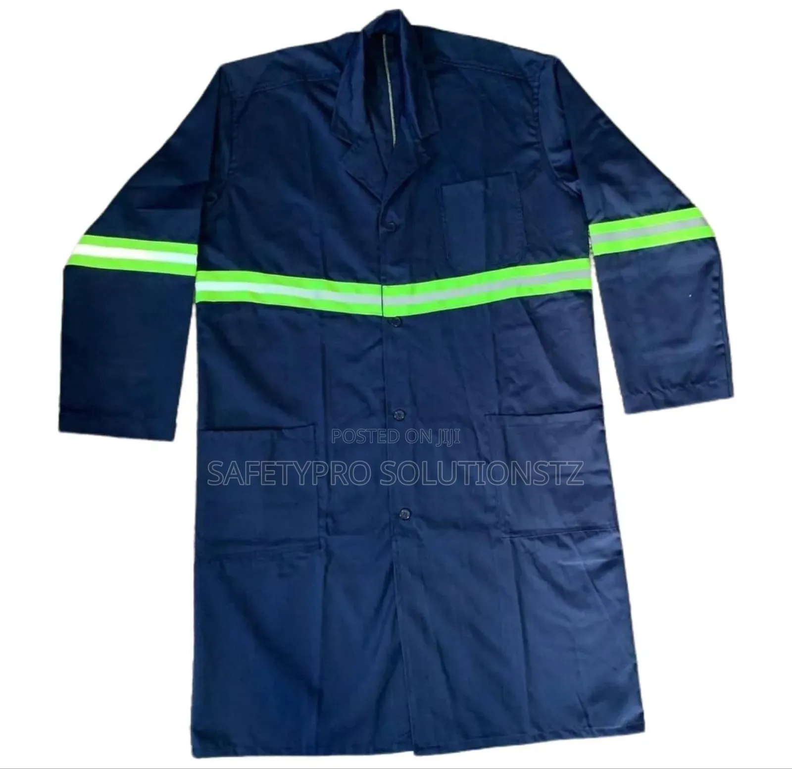 Long Sleeves Reflective Overcoat (Cotton Drill Material)