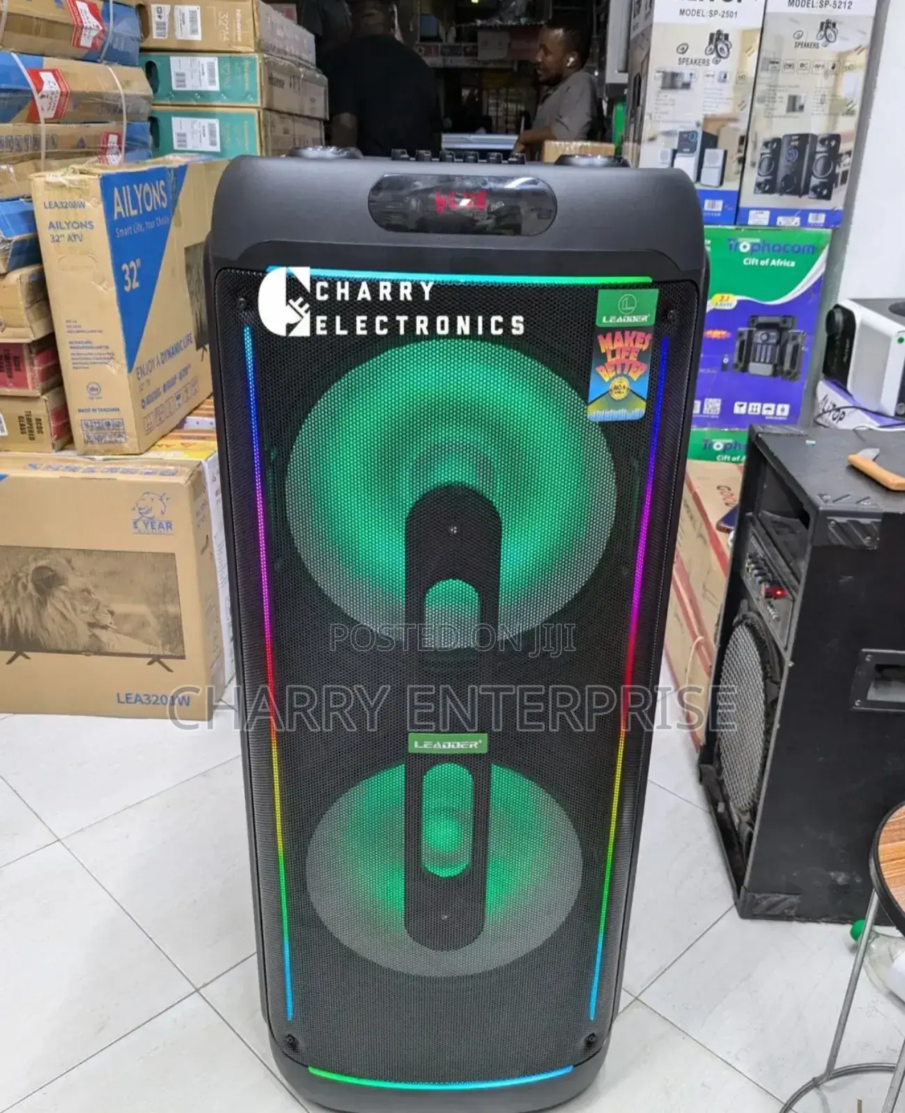 LEADDER Rechargeable Double Speaker With Mic and Amplifier