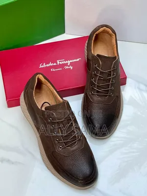 Mens Shoes Coffee Material Leather