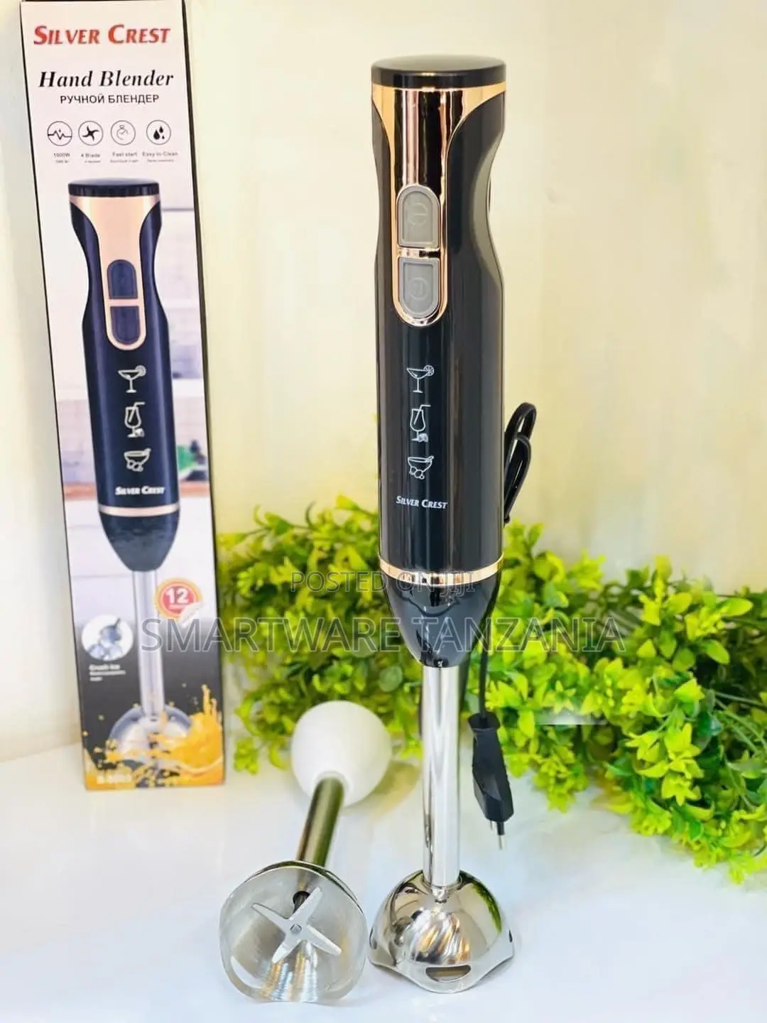 2 Speed Stainless Steel Handheld Stick Blender Food Chopper