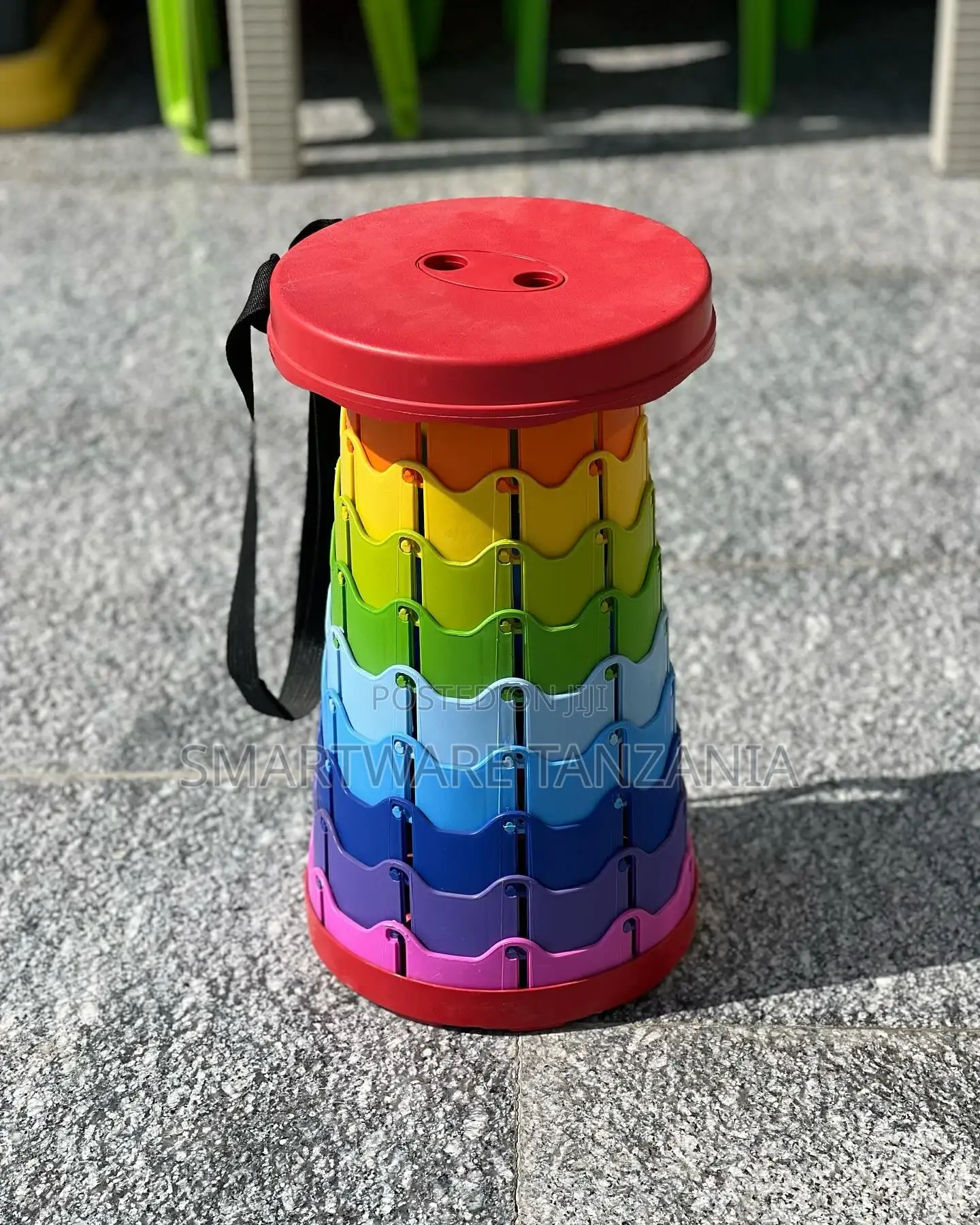 Outdoor Travel Folding Stool Portable Excursion Adjustable