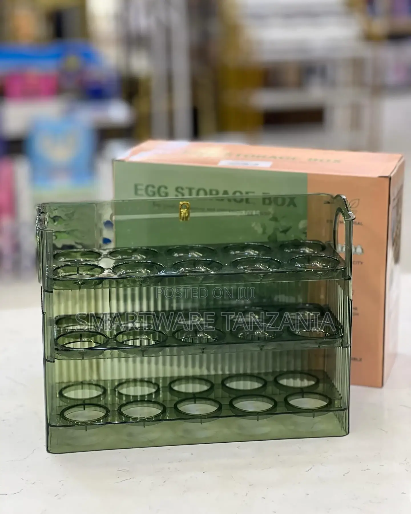 3 Layer Fridge Organizer, Clear Food Storage Egg Holder