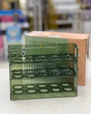 3 Layer Fridge Organizer, Clear Food Storage Egg Holder