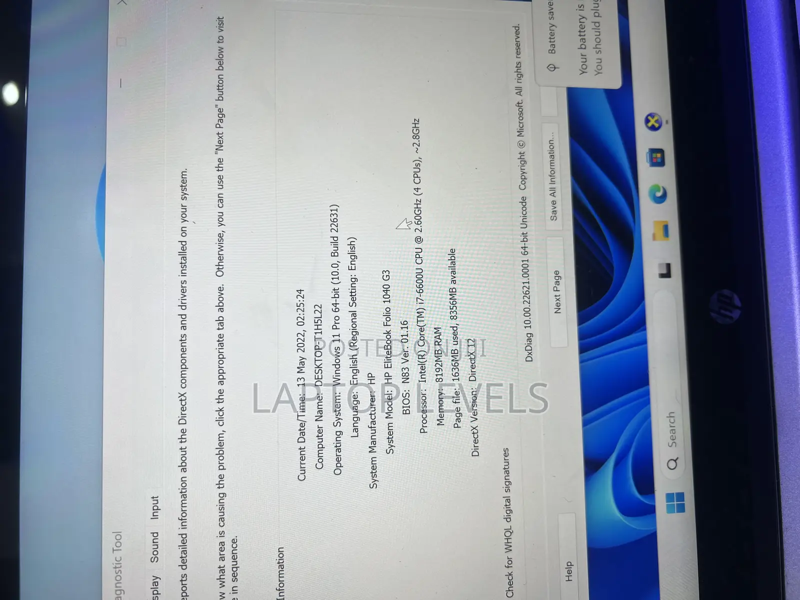 Laptop HP EliteBook 1040 G3 8GB Intel Core I7 SSD 256GB