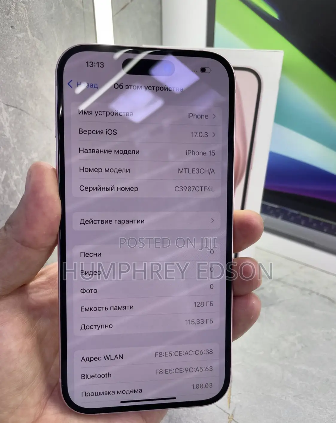 New Apple iPhone 15 128 GB Pink