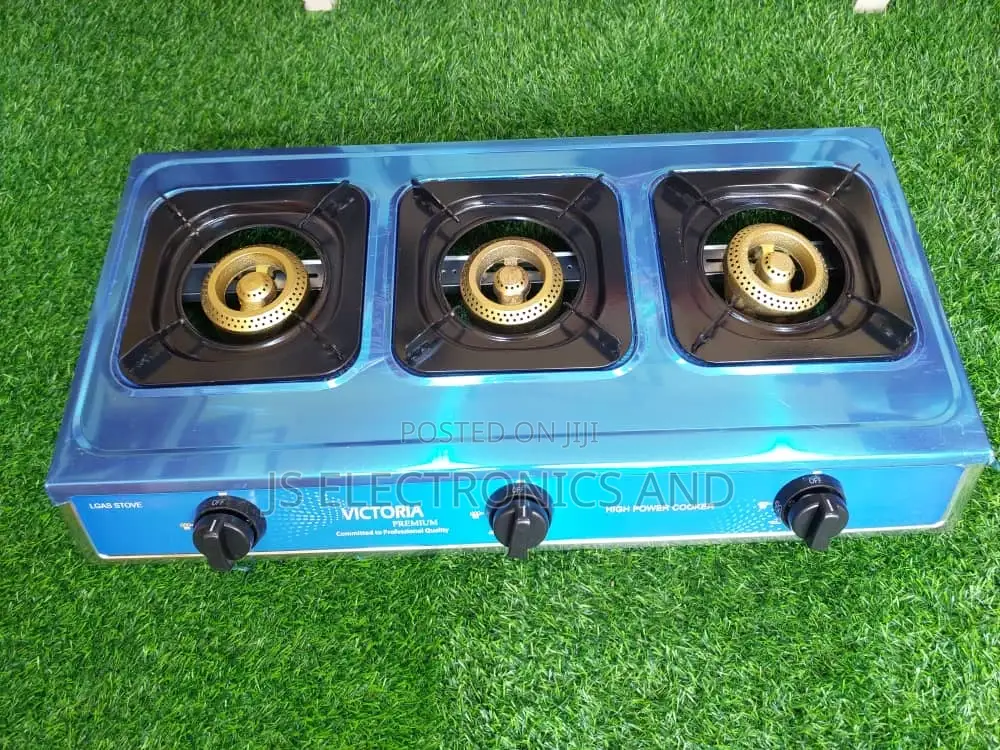 Gass Stove VICTORIA ( Iron Material) 3 Plate Lina Tumia Gasi