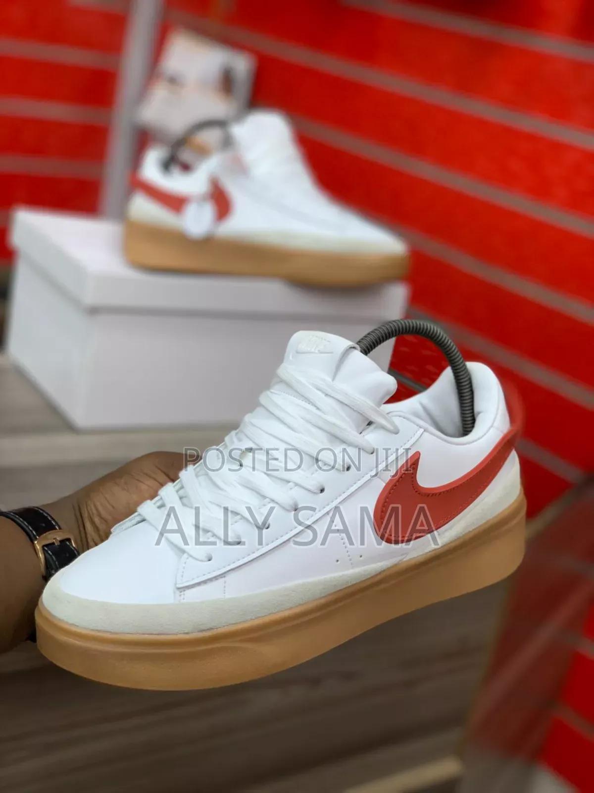 Mens Sneakers Airnike Material Leather