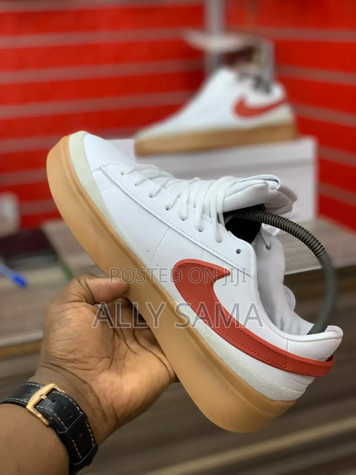 Mens Sneakers Airnike Material Leather