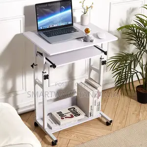 Table Adjustable Height Hospital Aid Tray Movable Bed Desk