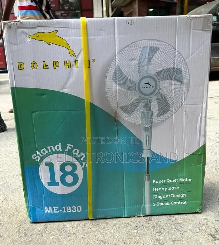 Dolphin Stand Fan Size 18 Ni Imara Sana Pia Inatumia Umeme