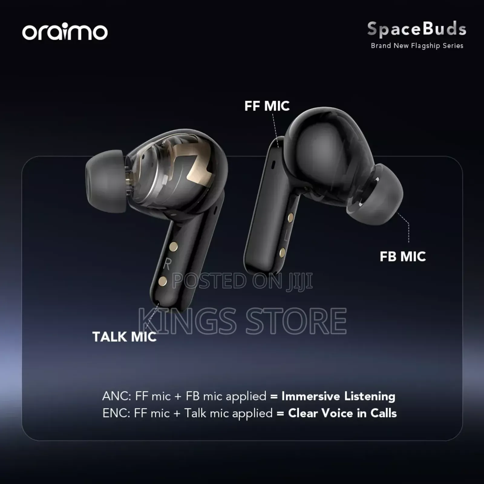 Oraimo Spacebuds Hybrid ANC True Wireless Earbuds