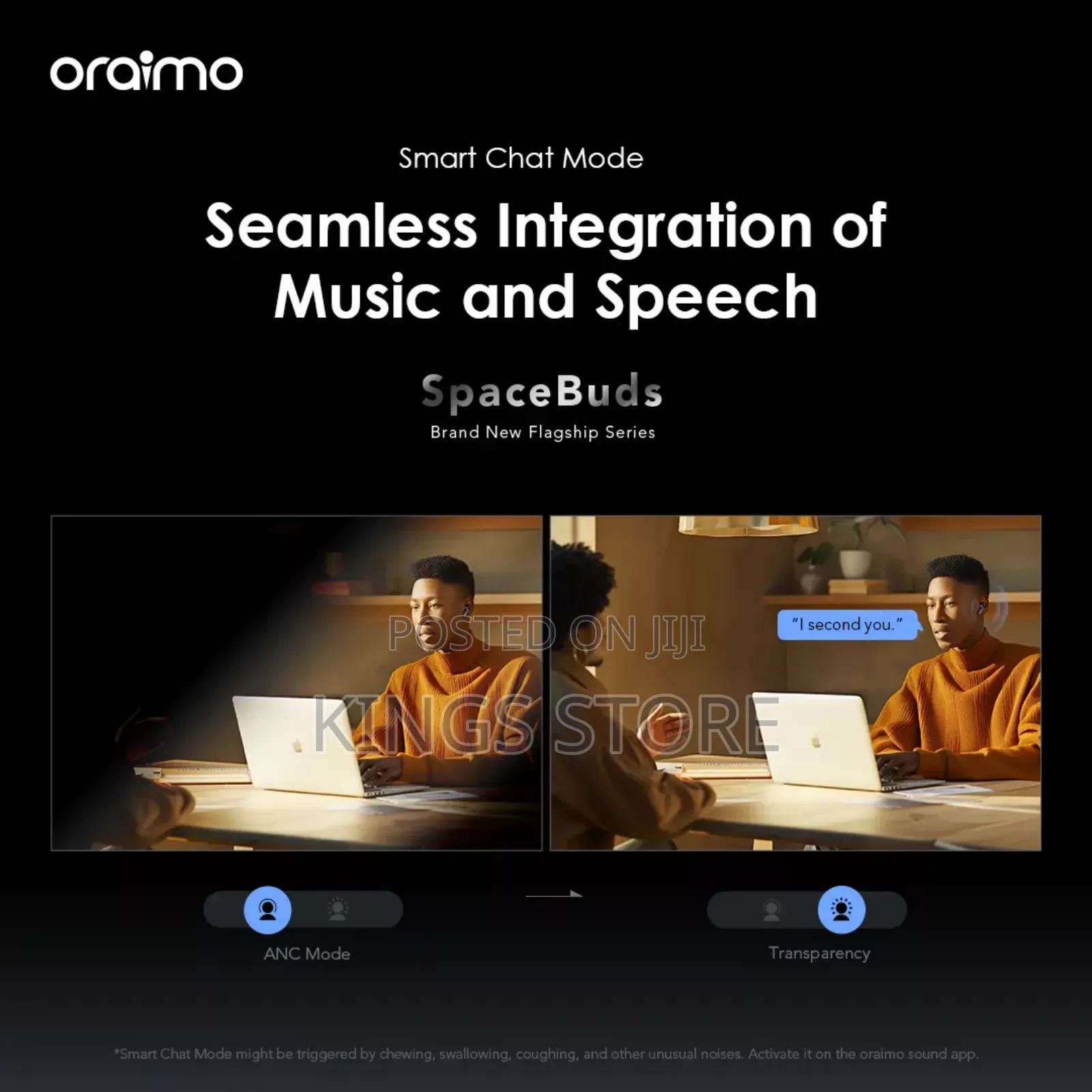Oraimo Spacebuds Hybrid ANC True Wireless Earbuds
