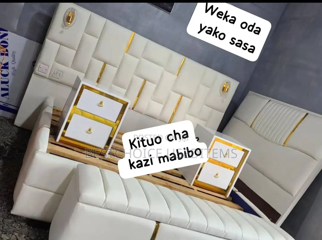 5/6 Sofa Bed Mpya Na Vedside Zake Zinatengenenezwa Kwa Oda