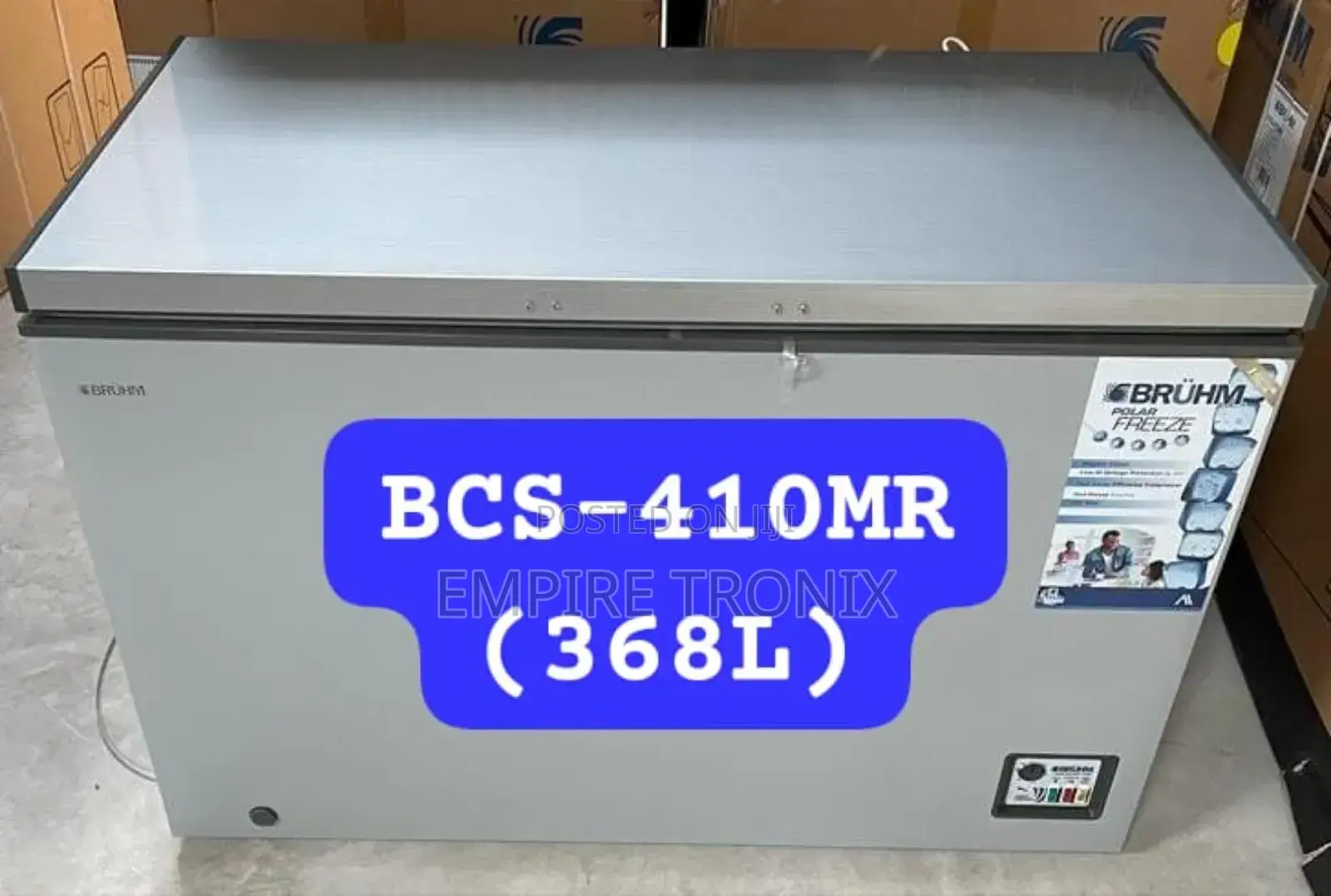BRIHM 368L Single Door Chest Freezer (BCS-410MR)