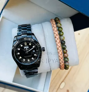 Black Watch and Bracelet (Full Box)