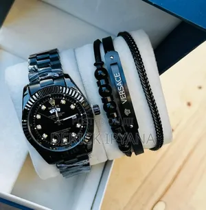 Black Watch and Bracelet (Full Box)