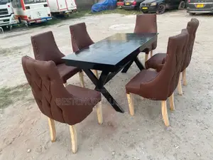 Dinining Table Ya Kisasa Kabisa Viti Sita Zipo Aina Tatu