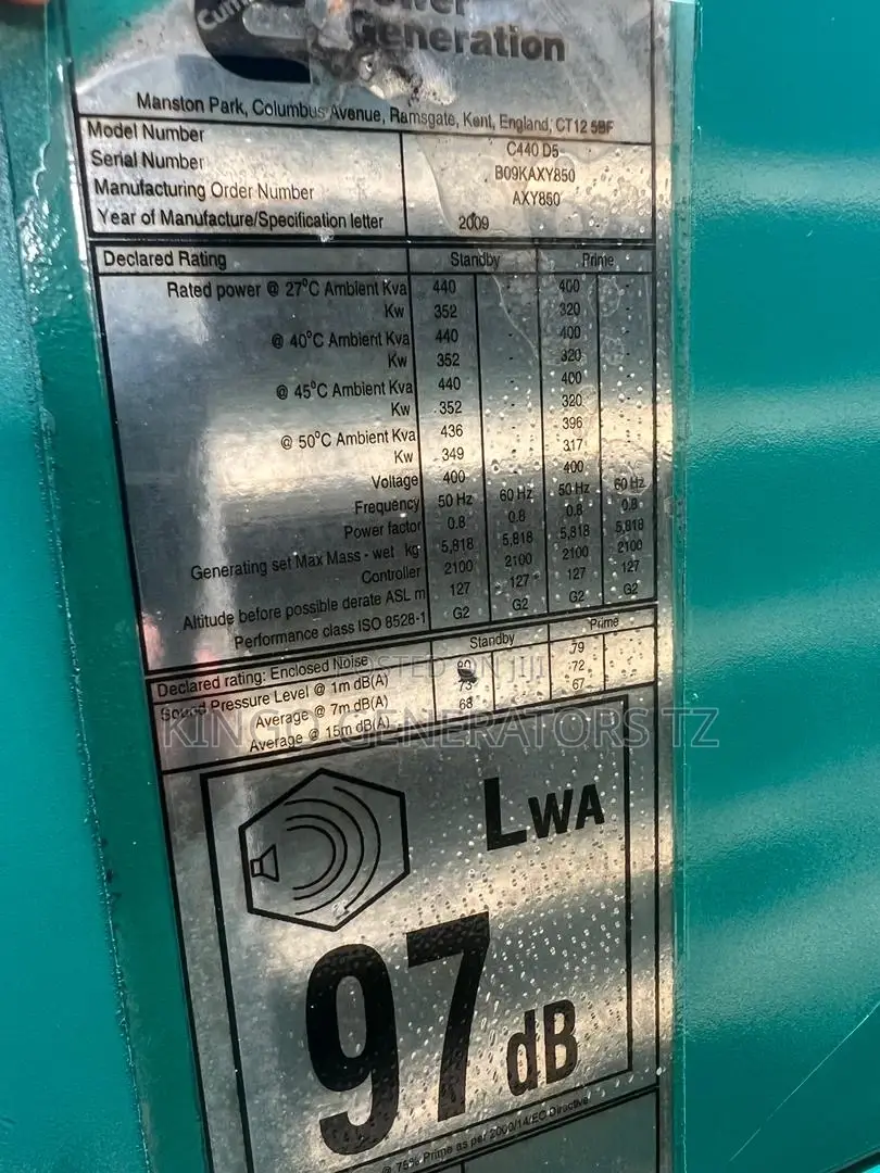 Generator Cummins 440kva