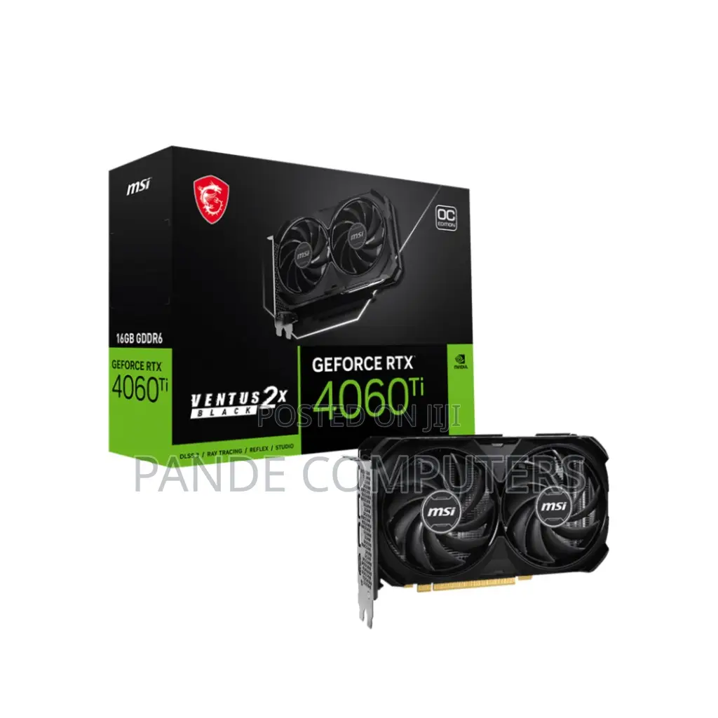 Msi Geforce RTX 4060 Ti Ventus 2X Black 16gb Oc Gddr6