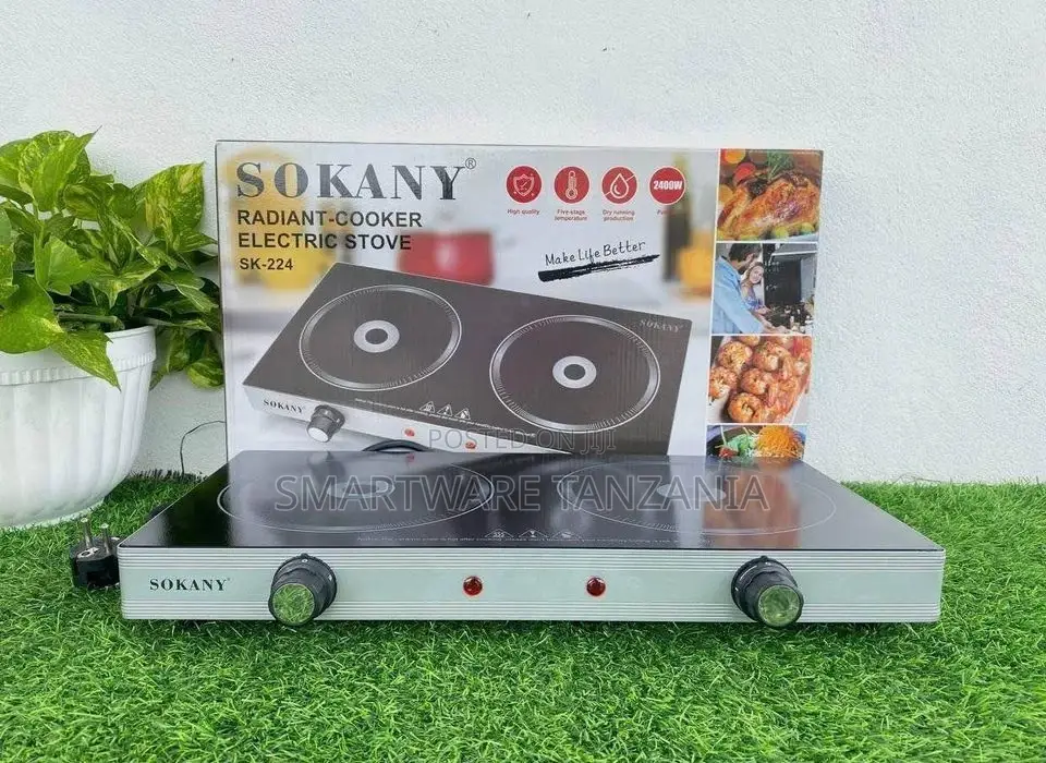 Double Burner Infrared Cooker - Portable- Isolated Handles