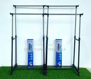 Double Pole Portable Clothing Hanging Garment, Laundry Rack