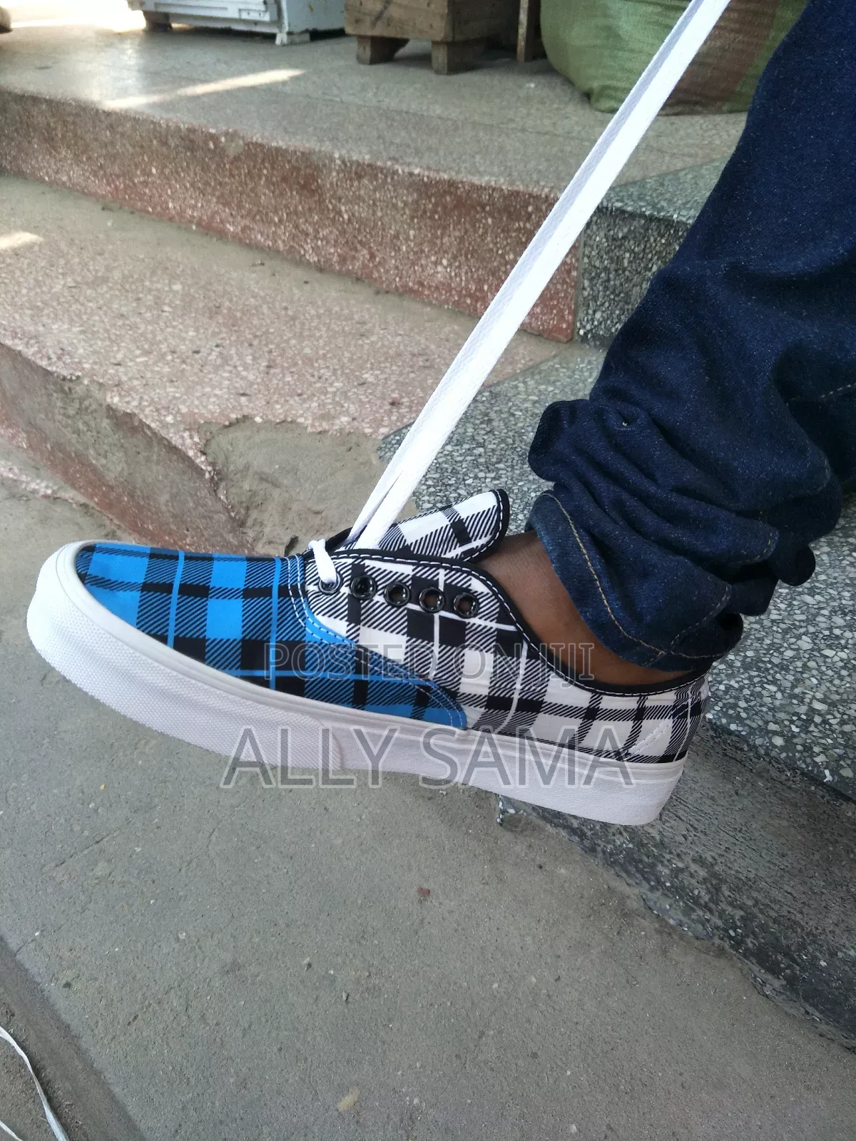 Mens Sneakers Vans Blue Draft