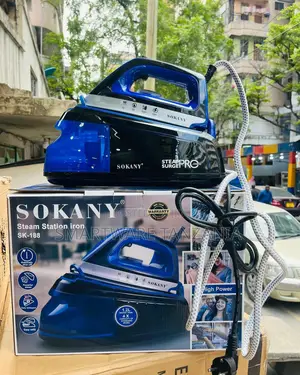 Horizontal Steam Ironing Center. 2400W Turbo Slide Soleplate