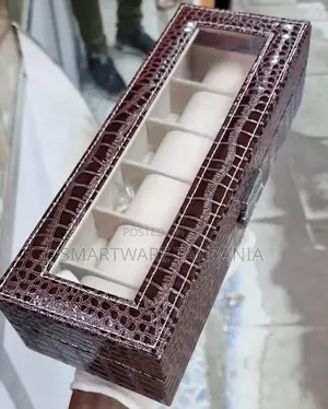 PU Leather 6 Slot Watch Case Box For Men And Women Watch Box