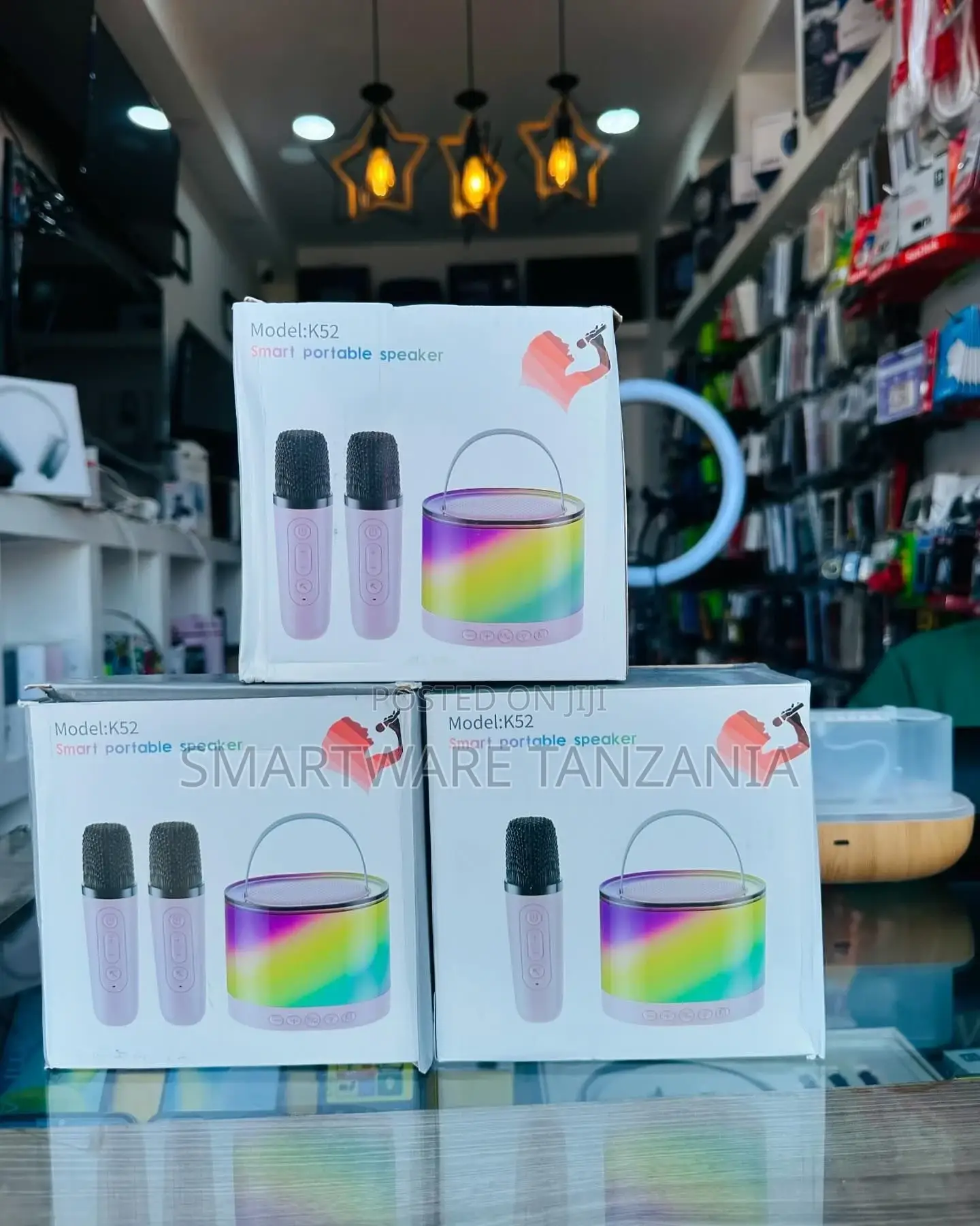 2 Microphone Mini Bluetooth Speaker With Karaoke Mic
