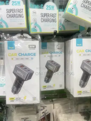Ivon 45W Car Charger With One Usb a and Two USB C