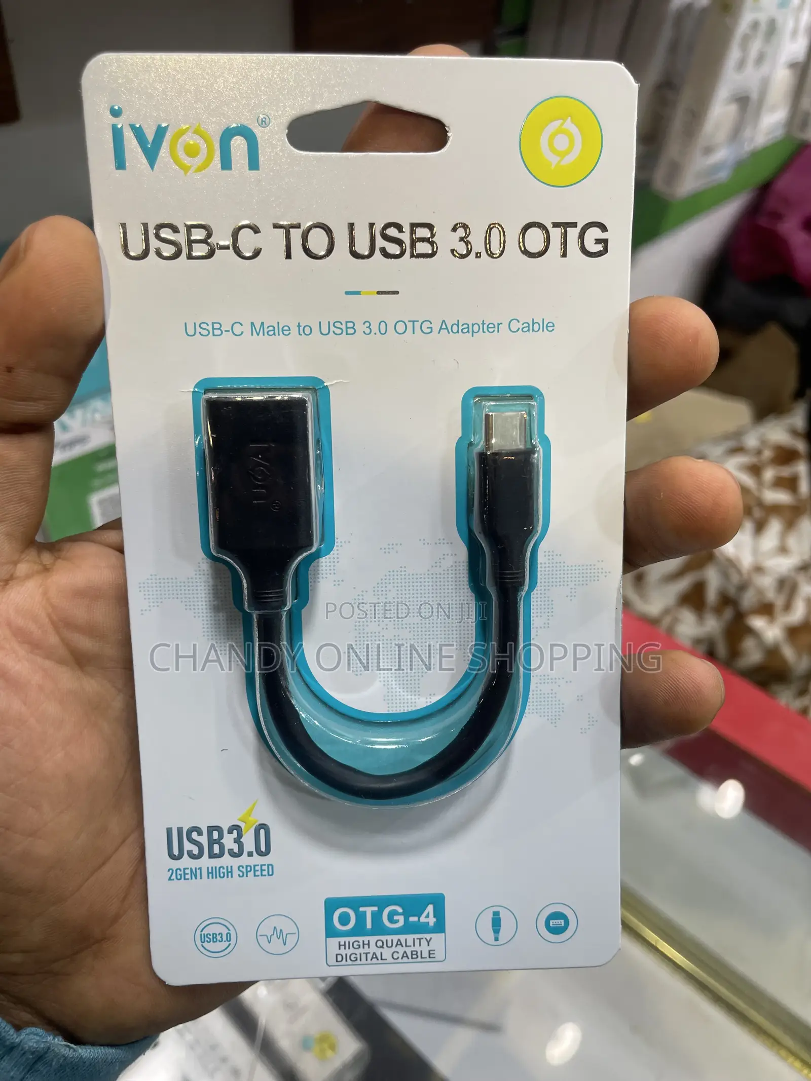 Ivon Type C OTG Cable USB 3.1 Male to USB Type-a Female Adap