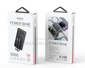 Yesido YP55 10000mah Power Bank With Cable Parameter