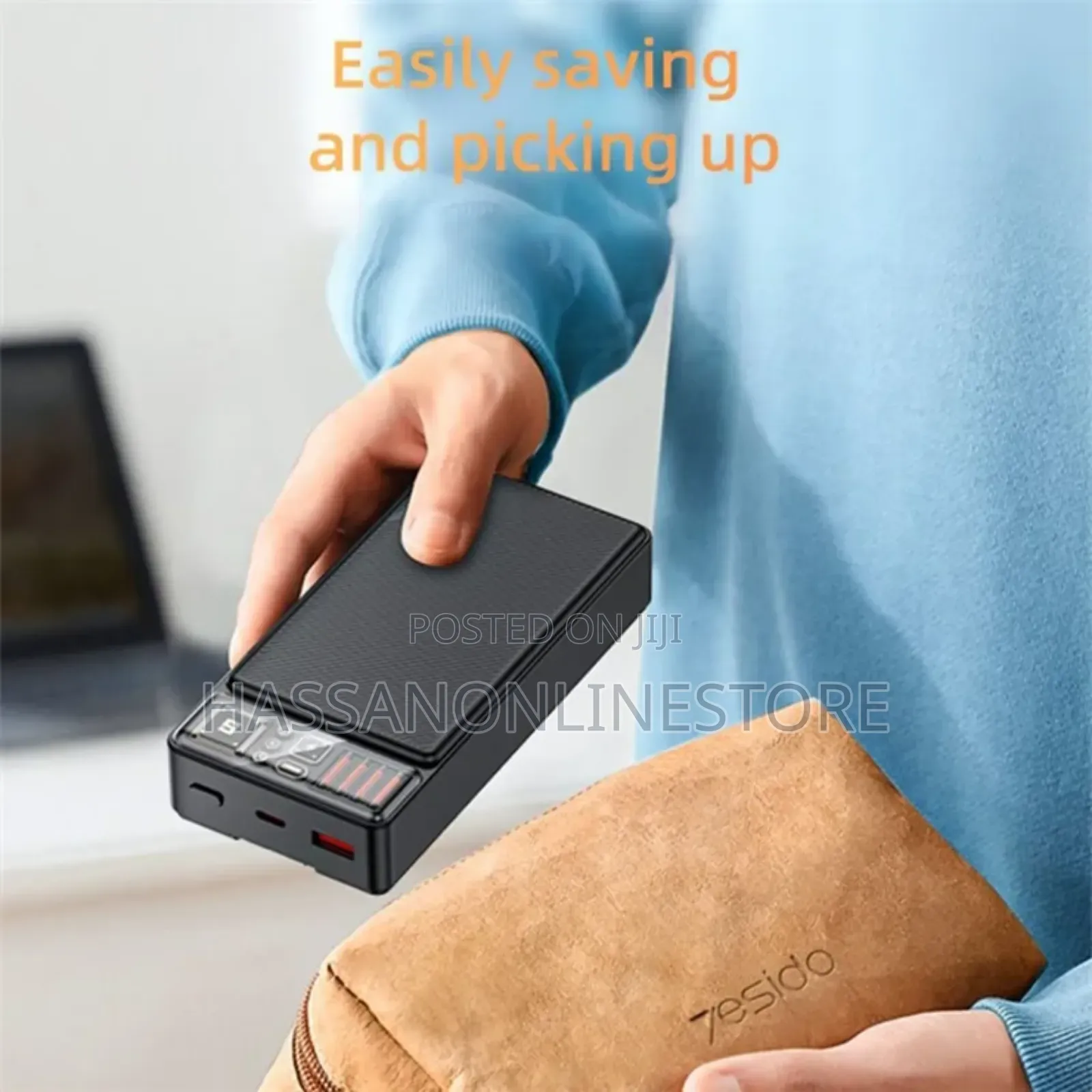 YESIDO YP56 20000mah Power Bank Built-in With Cable