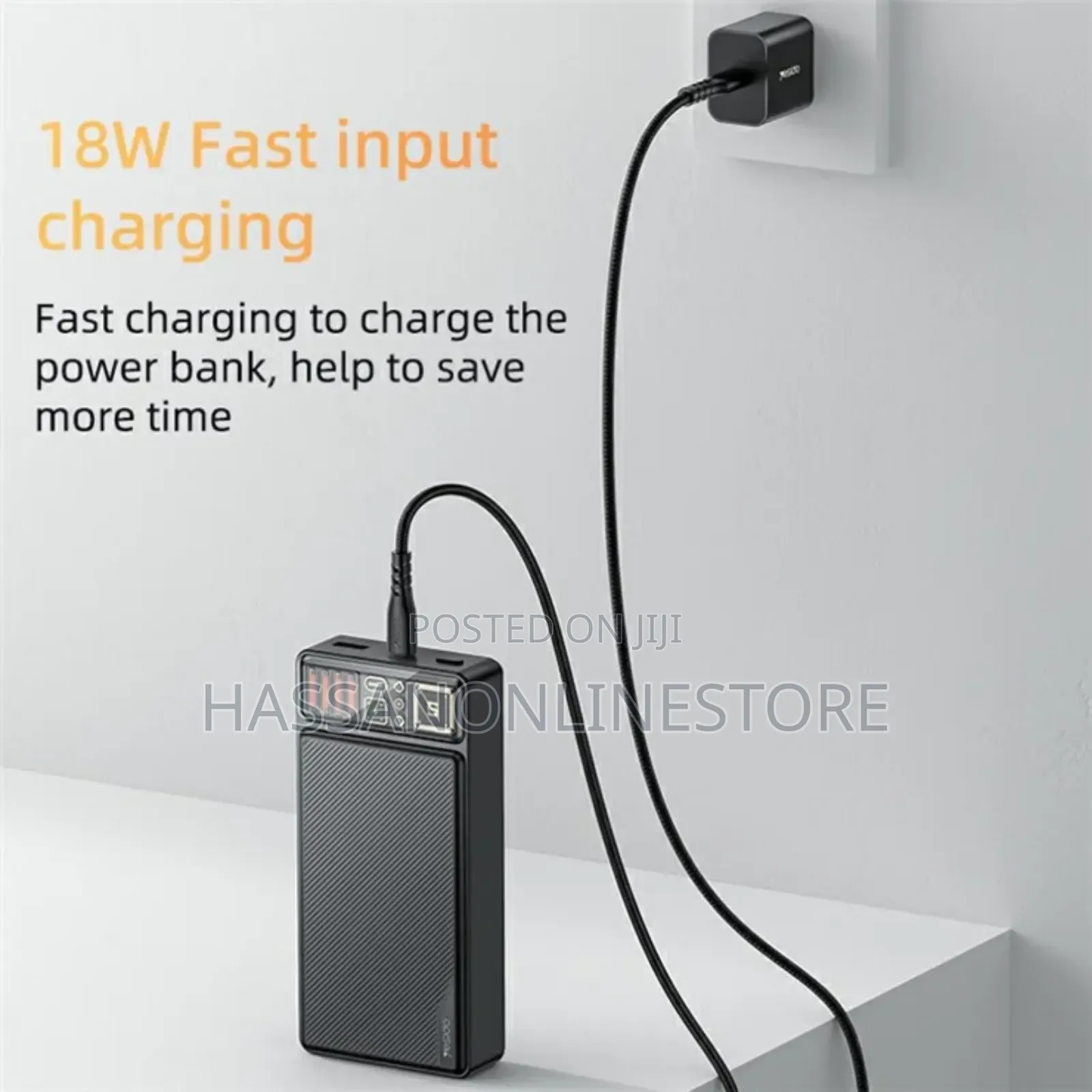 YESIDO YP56 20000mah Power Bank Built-in With Cable