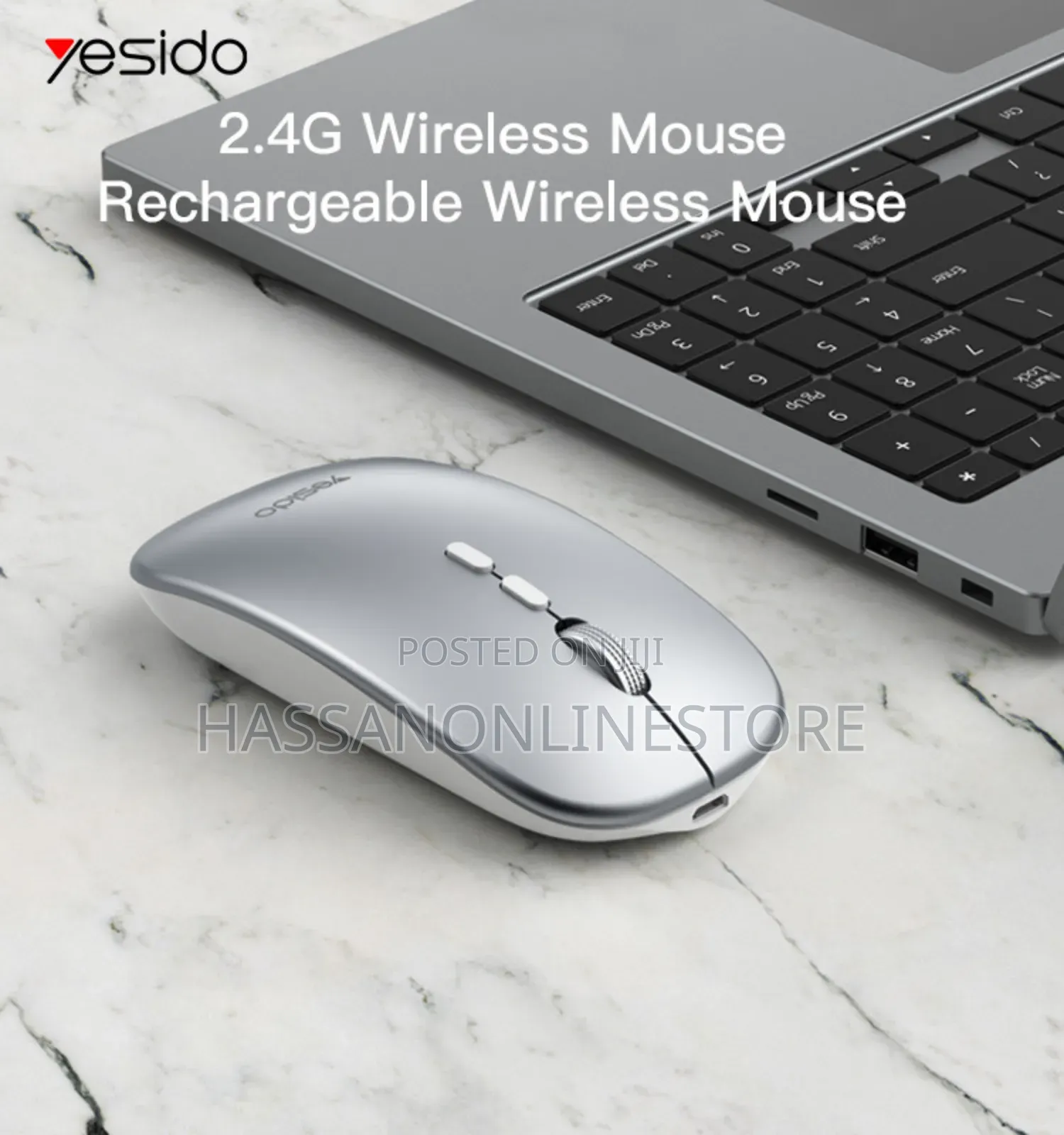 Yesido KB15 Slim 2.4G Rechargeable Wireless Mouse
