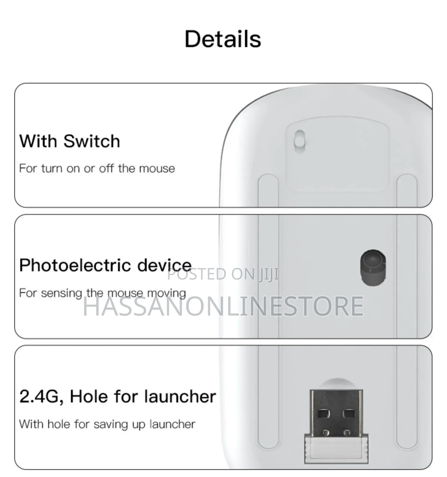 Yesido KB15 Slim 2.4G Rechargeable Wireless Mouse
