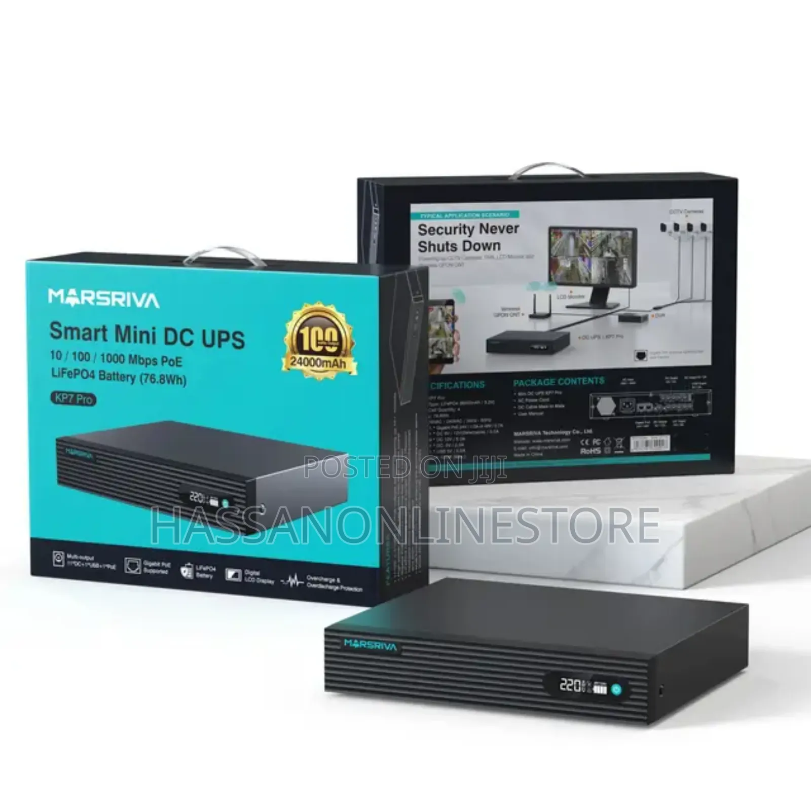 MARSRIVA KP7 Pro Mini DC UPS Backup Power 24000mah - 100W