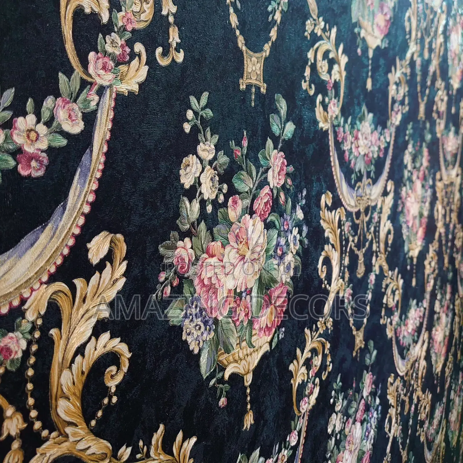 Black Damask Wallpaper.