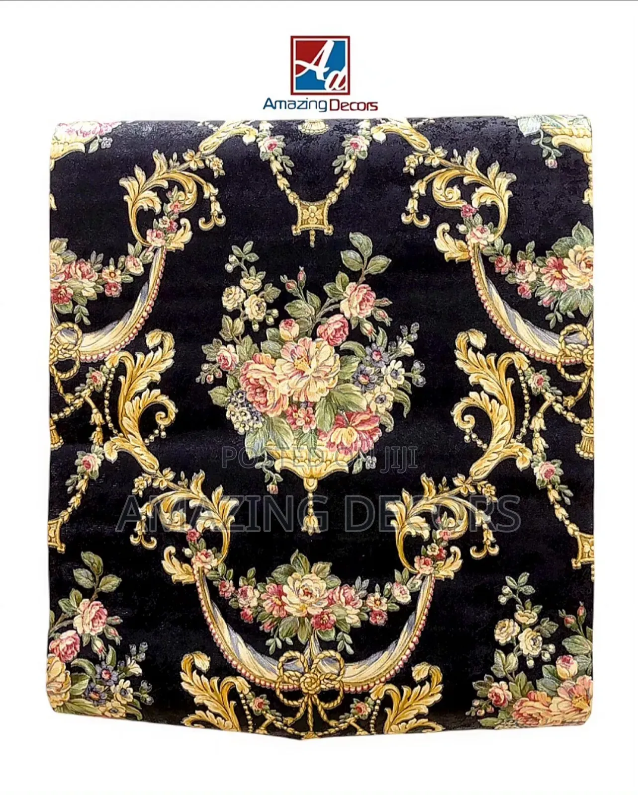 Black Damask Wallpaper.