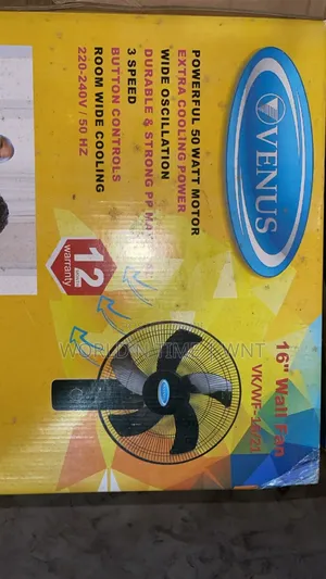Venus Wall Fan 16" 5 Blades 3 Speed VK/WF-16/21