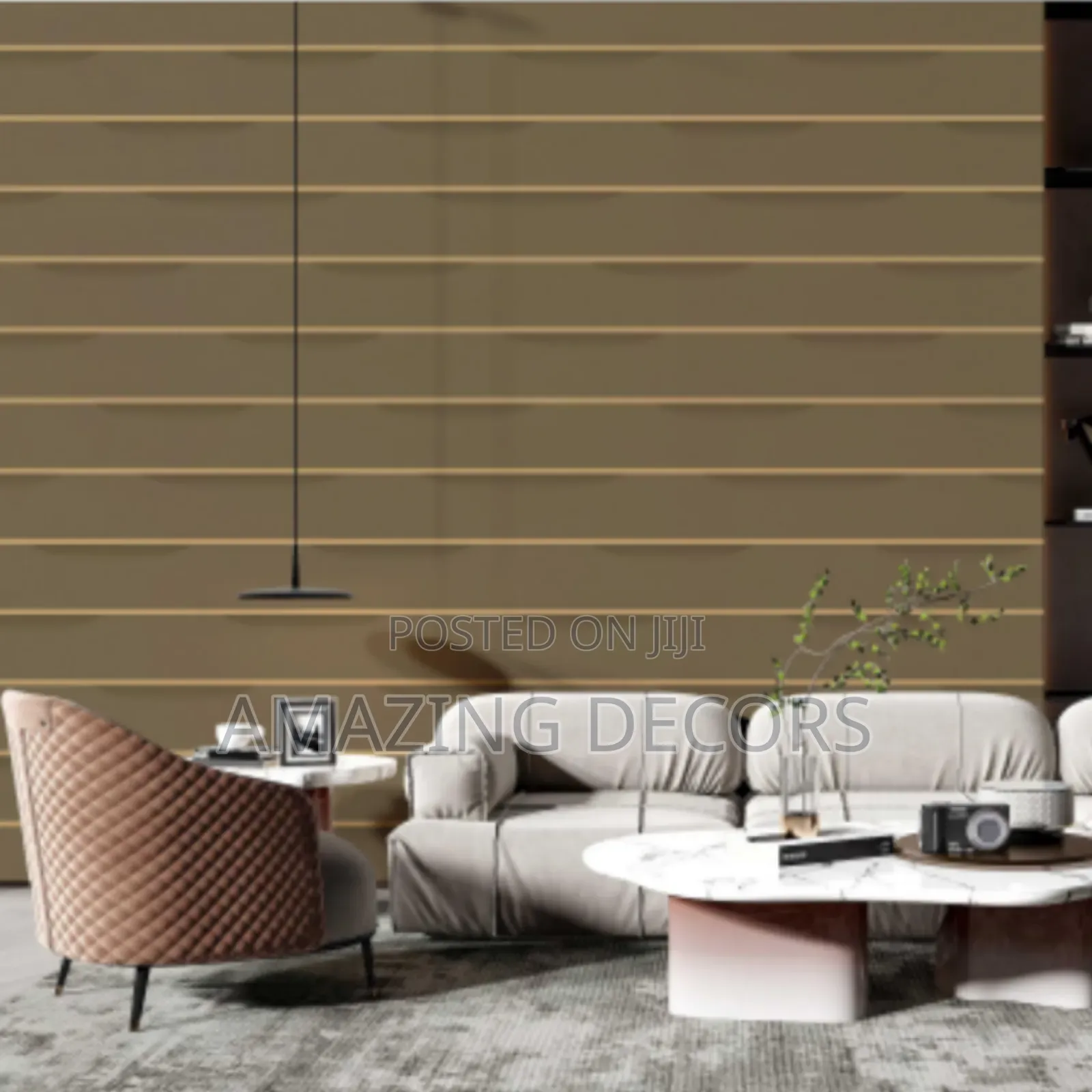Vertical Stripped Velvet Wallpaper