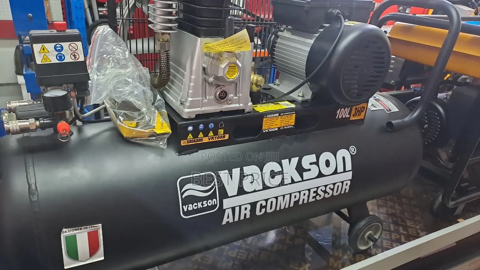 Vackson Air Compressor 100 Liter Electrical 3hp