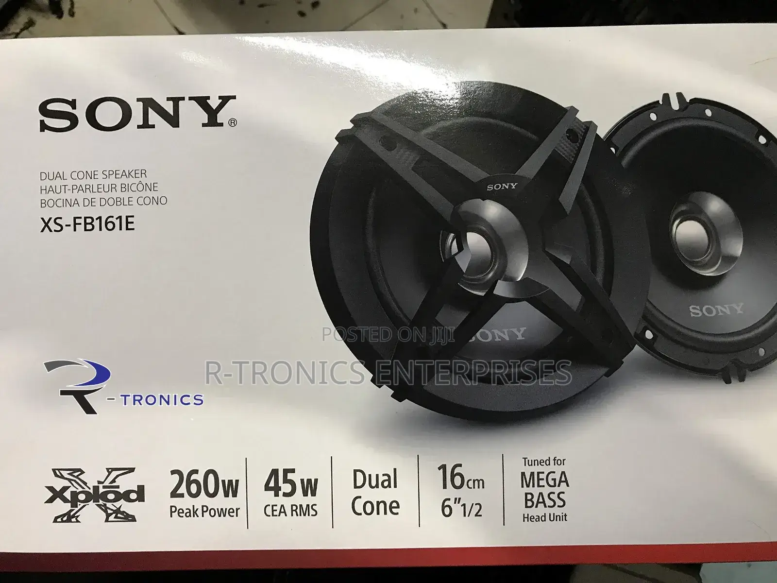 Sony Xs-Fb161e 260 W Dual Cone Car Speaker, 16 Cm Size